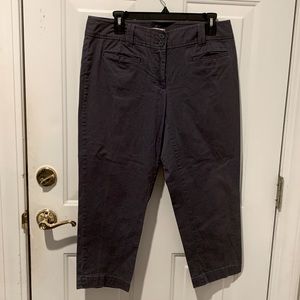 Loft- navy cropped pants Julie cut